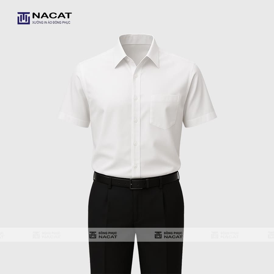 Đồng phục áo sơ mi ngân hàng tay Áo sơ mi - DPS009 - Đồng Phục Nacat