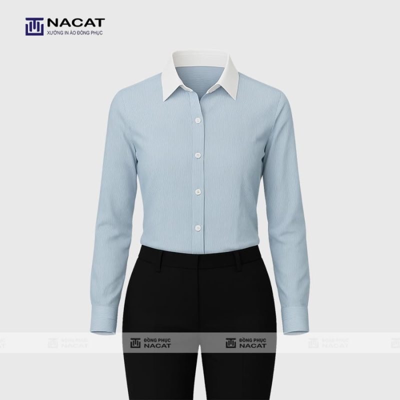 Xưởng May Đồng Phục Uy Tín Tại Biên Hòa / Đồng Nai Áo sơ mi -ES003 - Đồng Phục Nacat