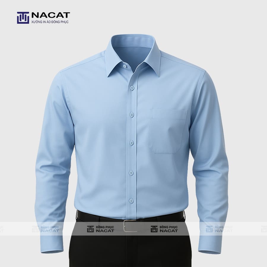 Đồng phục áo sơ mi tay dài Áo sơ mi -NS004 - Đồng Phục Nacat