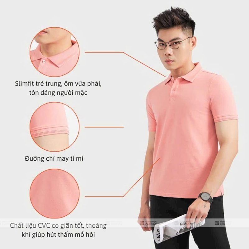 Áo polo đồng phục chất CVC - (2)