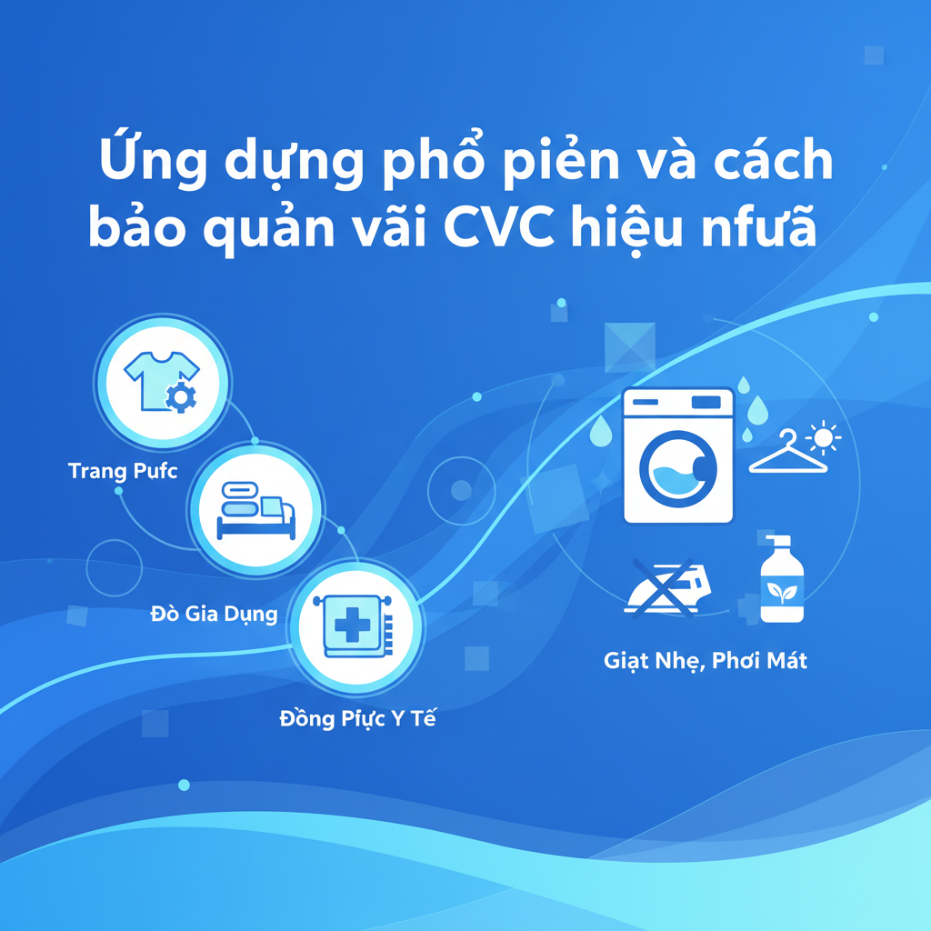 Vải CVC là gì? Ưu nhược điểm khi may áo Ứng dụng phổ biến và cách bảo quản vải CVC hiệu quả